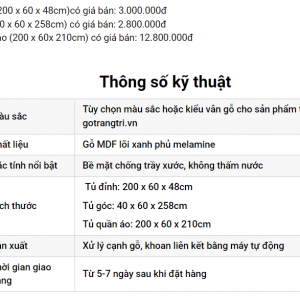 TỦ QUẦN AO AT-TQA004 - Ảnh 3